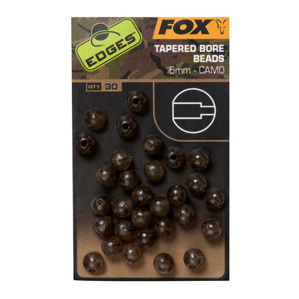 Karoliukai Fox Edges Camo Tapered Bore Bead 6 mm-Fox