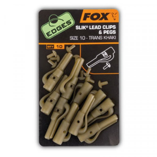 Klips EDGES ™ Slik® Lead Clip + Pegi nr 10-Fox