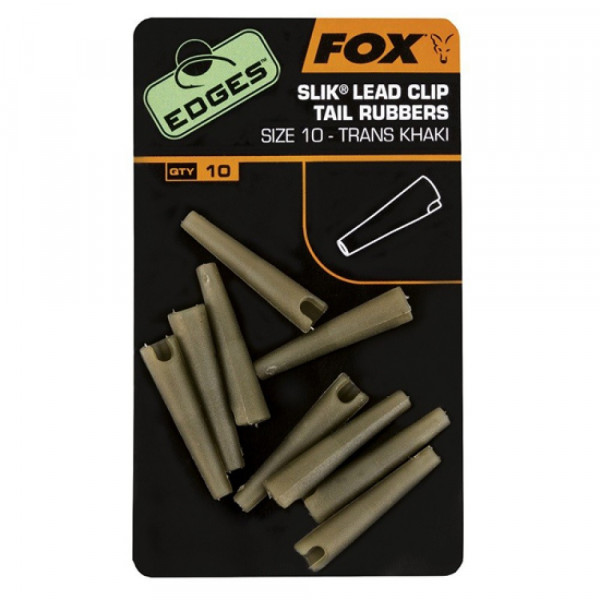 Gumelės Fox EDGES™ Slik® Lead Clip Tail Rubber sz 10-Fox