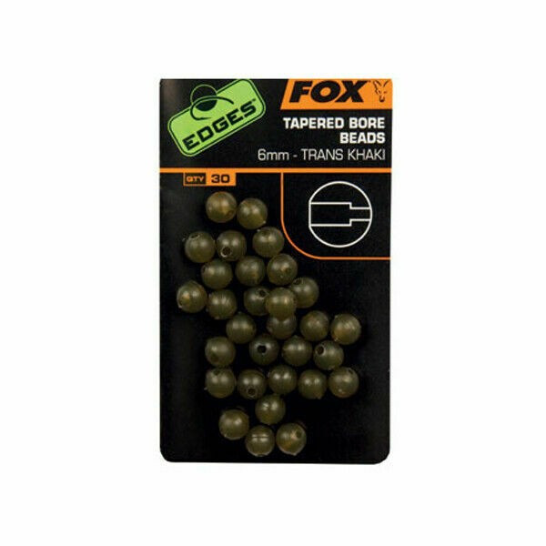 Karoliukai Fox Edges Tapered Bore Beads 6 mm-Fox