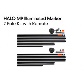 Podświetlany maszt do markerów Halo — zestaw 2-biegunowy z pilotem