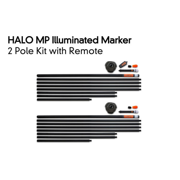Halo valgustatud markeripulk – 2 poolusega komplekt koos kaugjuhtimispuldiga-Fox