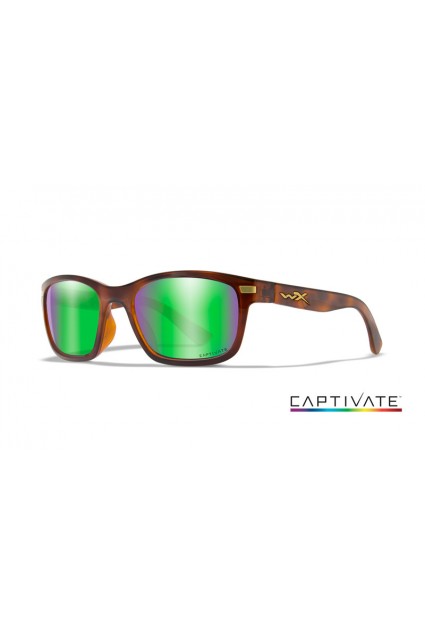 Wiley X HELIX Captivate Green Mirror Gloss Demi Frame