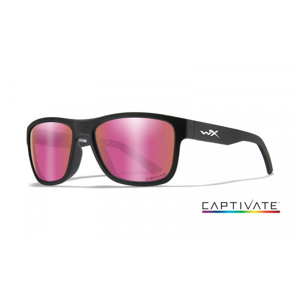 Glasses Wiley X OVATION Captivate Rose Gold Mirror Matte Black Frame-Wiley X