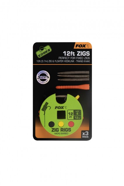Sistema Zigui Fox Edges Ready Tied Zig Rig 12FT