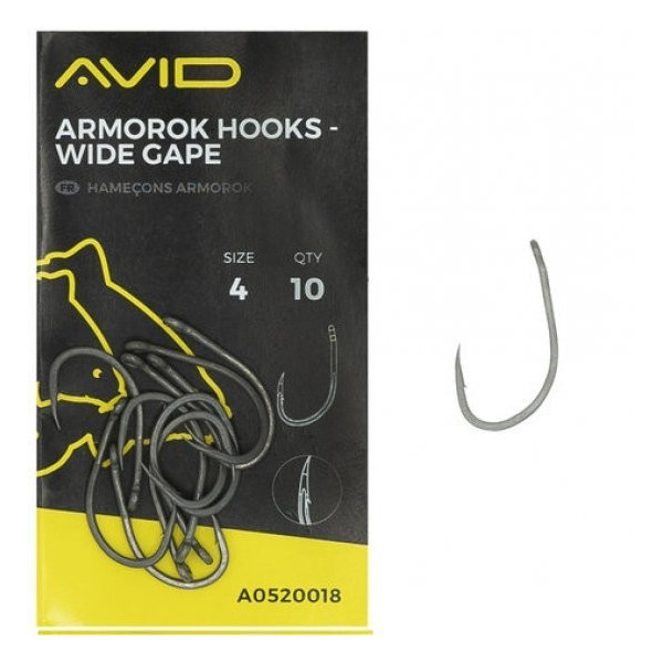 Kabliukai Avid Armorok Hooks - Wide Gape-Avid