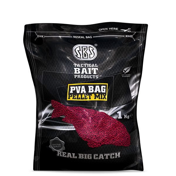 Peletės SBS Baits PVA Bag Pellet Mix M1 (Spicy Fish)-SBS Baits
