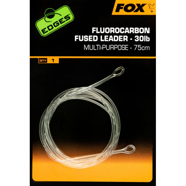 Surištas Pavadėlis Fox Fluorocarbon Fused Leader 30LB 75CM-Fox