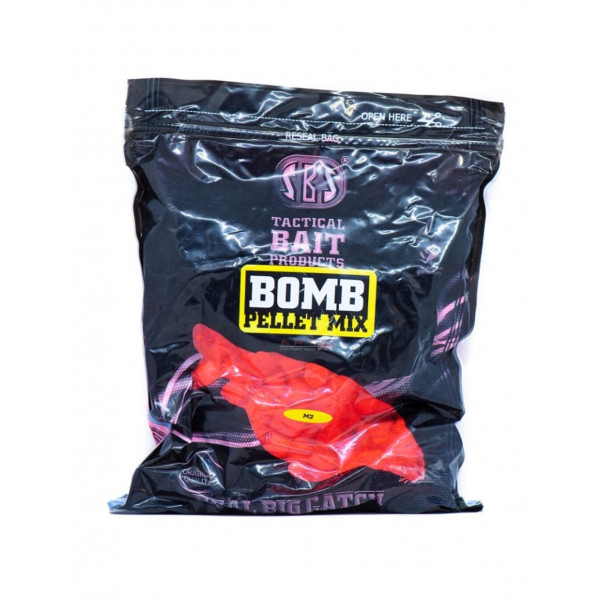 Pelečių Mišinys SBS Baits Bomb Pellet Mix C3(Spicy Strawberry)-SBS Baits
