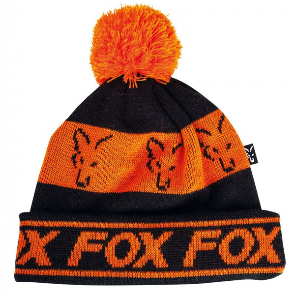 Žieminė Kepurė Fox Black/Orange - Lined Bobble Hat-Fox