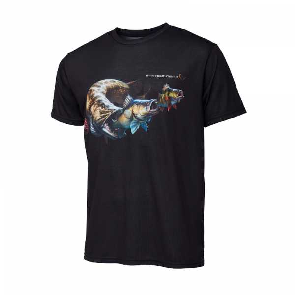 Marškinėliai Savage Gear Cannibal T-Shirt Black-Savage Gear