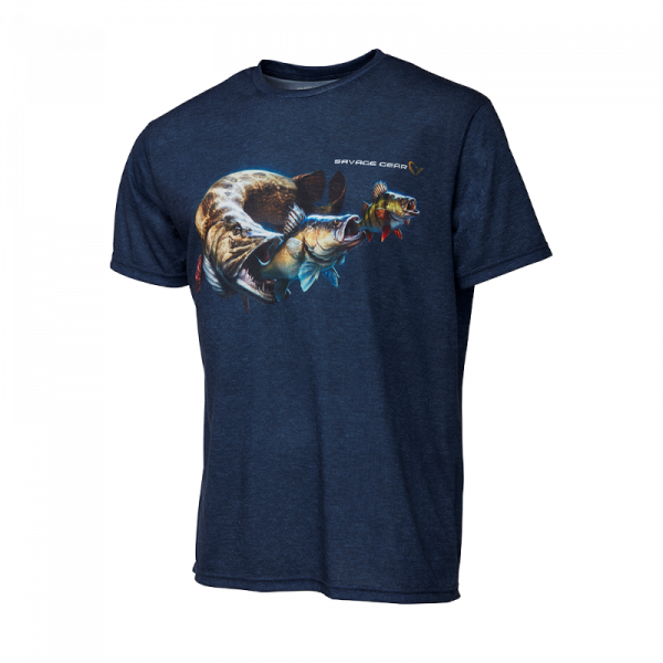 Marškinėliai Savage Gear Cannibal T-Shirt Blue-Savage Gear