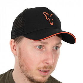 Fox Collection Trucker Cap Black & Orange kepurė