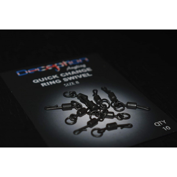 Quick Change Ring Swivels size 8 qty : 10 Deception Angling-