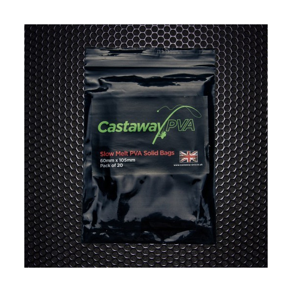 Tirpstantys Maišeliai CASTAWAY PVA Slow Melt Solid Bags 20 pcs-CASTAWAY