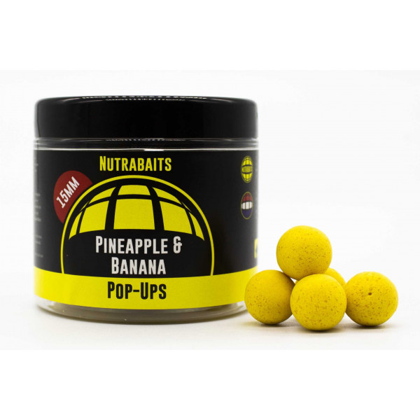 Plaukiantys Boiliai Nutrabaits Pineapple & Banana Pop-Ups-Nutra Baits