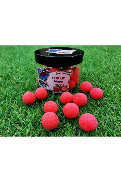 Plaukiantys Boiliai ATOMA BAITS Wild Strawberry Pop-Ups