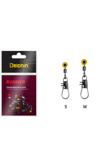 Feeder runner with snap Delphin RUNNER / 10pcs