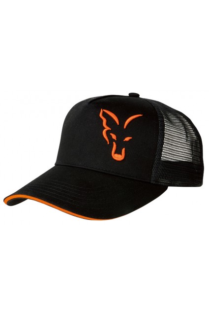 Fox Black & Orange Trucker Cap