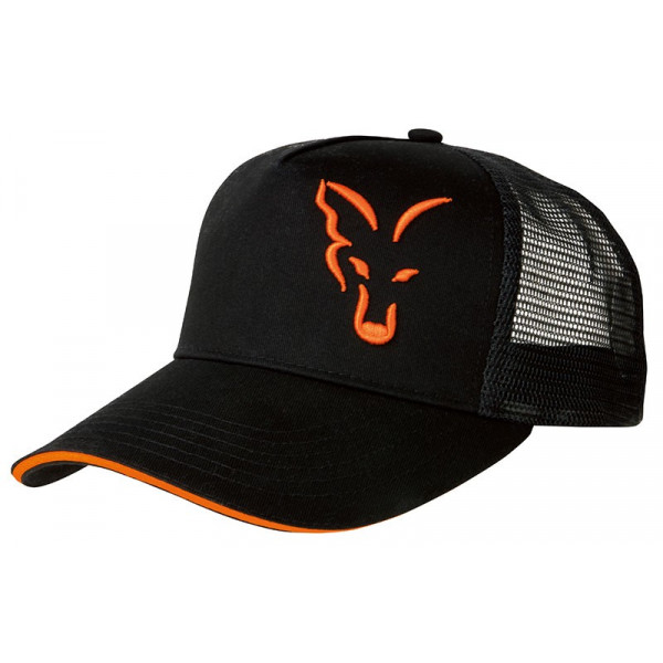 Fox Black & Orange Trucker Cap-Fox