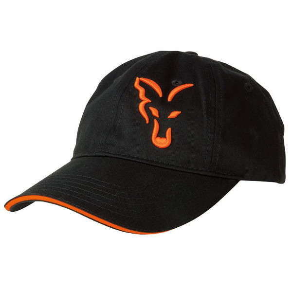 Черно-оранжевая бейсболка Fox-Fox