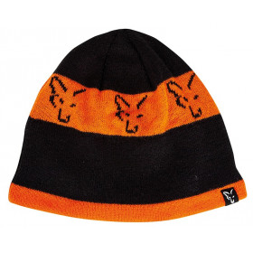 Черно-оранжевая шапка Fox
